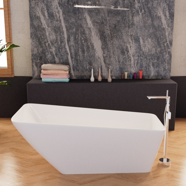 Изображение Белая отдельностоящая ванна Frank F6106 White