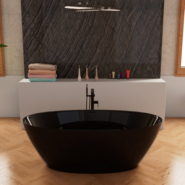 Черная ванна Frank F6123