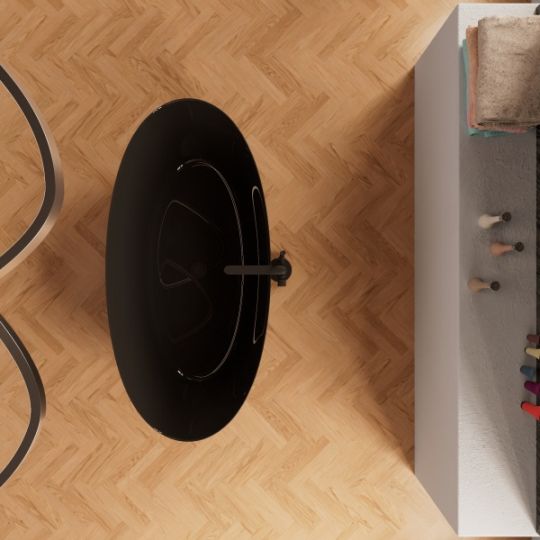 Черная ванна Frank F6123 схема 2