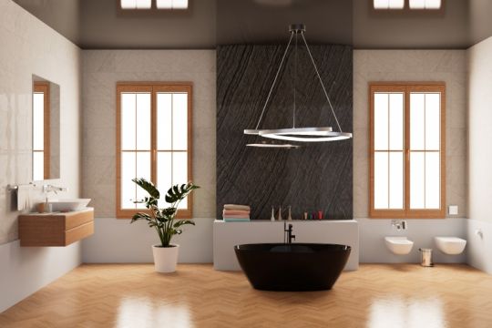 Черная ванна Frank F6123 схема 5