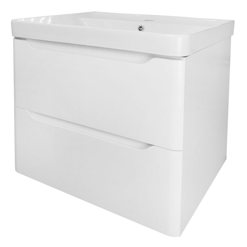 Тумба с умывальником Azario LOTOS 60/2 615*480*570 подвесная с раковиной Monte 60 (CS00083929)