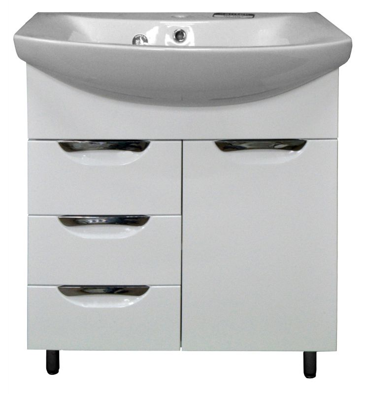 Тумба с умывальником Loranto Стиль- 70/3 700х860х450 с раковиной Балтика 70 (CS00068934)