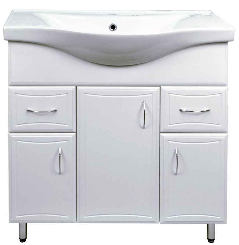 Тумба с умывальником Коралл-80/2 (800х850х460) с раковиной Basic 80 (CS00070754)