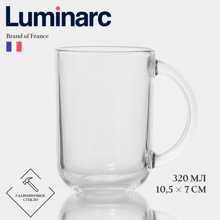 Кружка стеклянная Luminarc Troquet, 320 мл, цвет прозрачный