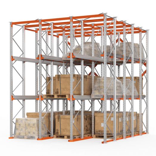 Стеллаж набивной паллетный  3 линии 3 яруса