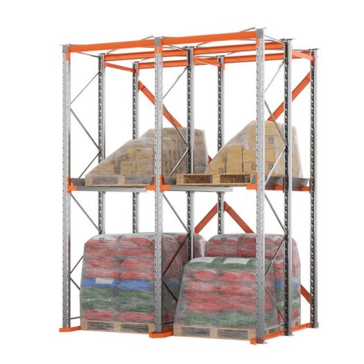 Стеллаж набивной паллетный  2 линии 2 яруса