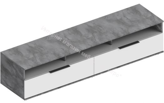 Тумба ТВ "Моника" 2000  Белый Лофт/Айрон Рок