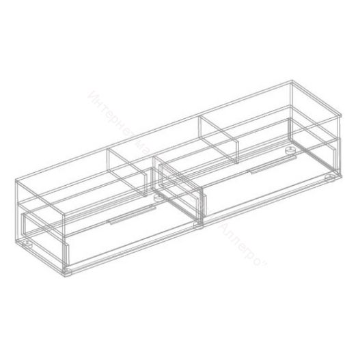 Тумба ТВ "Моника" 2000  Белый Лофт/Айрон Рок