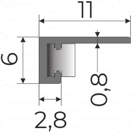 Микроплинтус ФЕСО 11 мм Кремово-белый RAL 9001