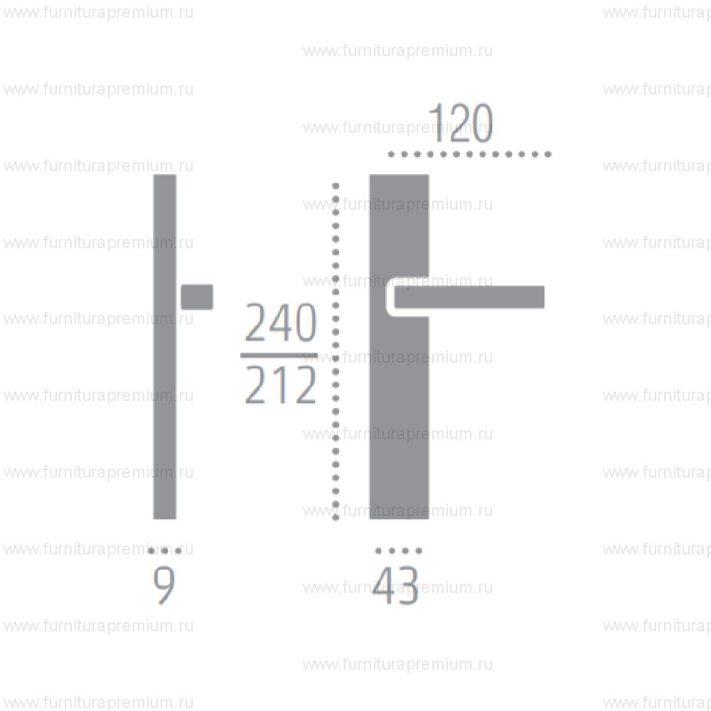 Ручка на планке Extreza Erica 119 PASS PL13