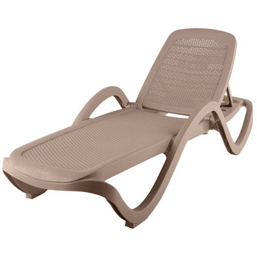Y023 Шезлонг Капри плетеный (1950х730х410мм) Мокко (оптом от 20 шт.)