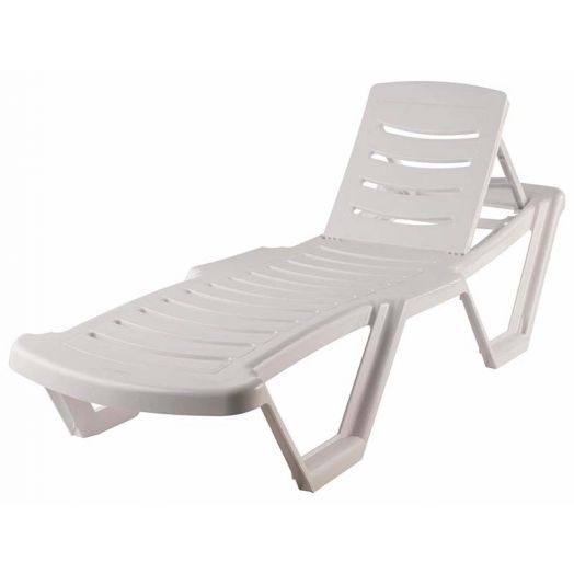 Y061 Шезлонг Элластик (1870х635х320мм) Белый (оптом от 20 шт.)