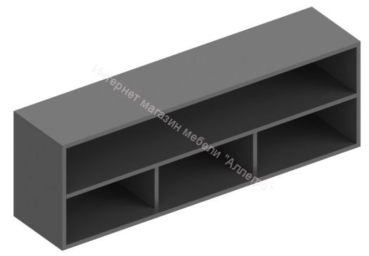 Полка настенная открытая "Моника" Тёмно серый