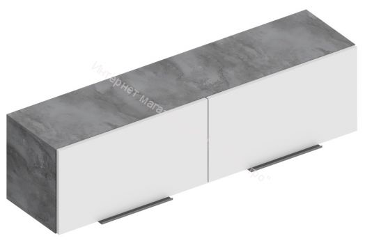 Шкаф настенный 1200  "Моника" Белый Лофт/Айрон Рок