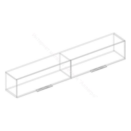 Шкаф настенный 2000  "Моника" Белый Лофт/Айрон Рок