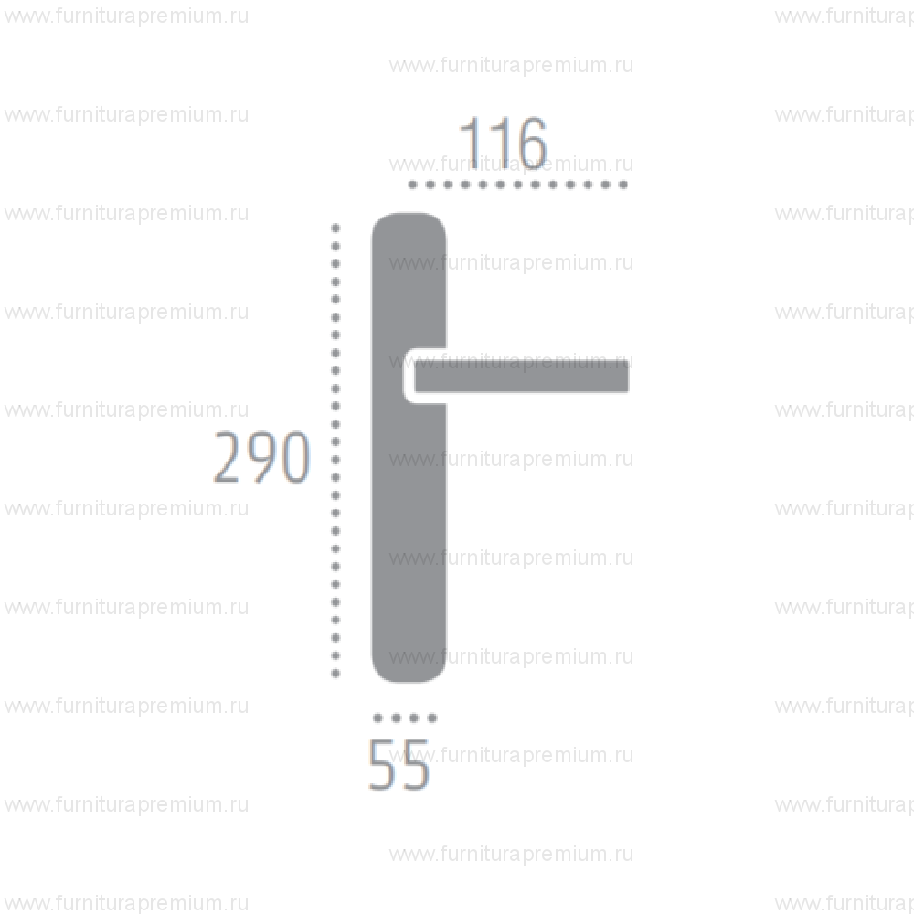 Ручка на планке Extreza Mirel-Rose PASS PL02