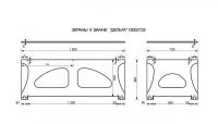 Фронтальный экран для ванны Эстет Дельта 150x75 ФР-00000933 схема 2