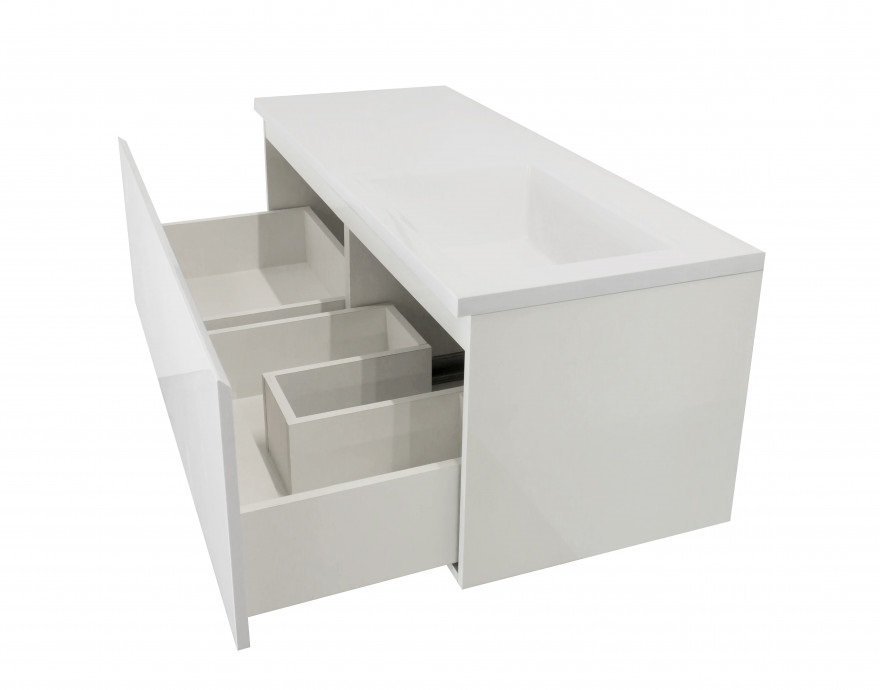 Подвесная тумба с раковиной Эстет Dallas Luxe 130 ФР-00002274 ФОТО