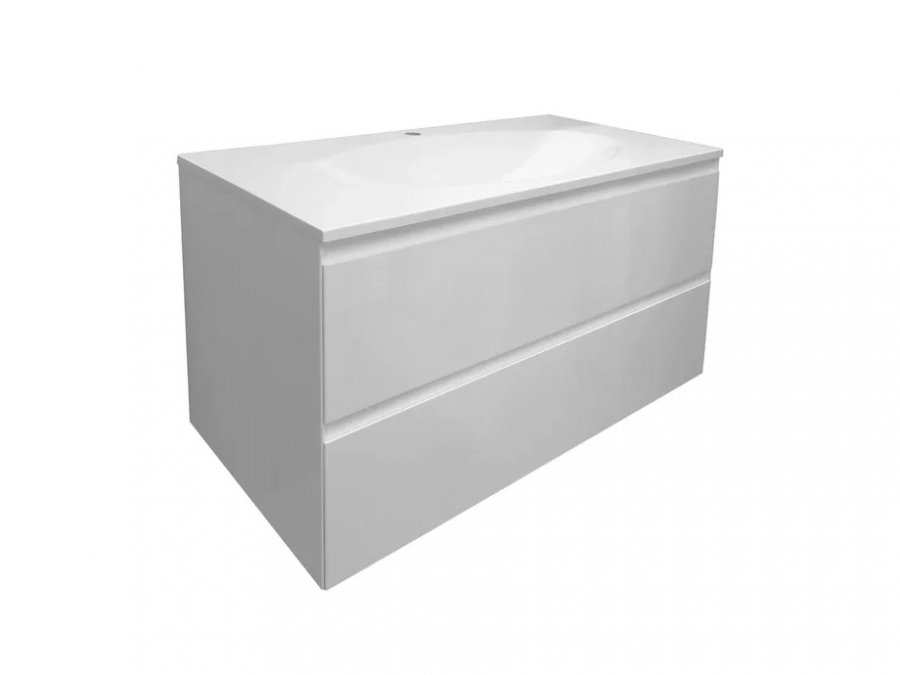 Подвесная тумба с раковиной Эстет Malta Luxe 100 ФР-00007060 ФОТО