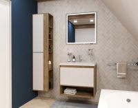 Подвесной шкаф-пенал Эстет Monaco Wood 35 ФР-00010687 схема 5