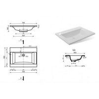 Накладная раковина Эстет Rava 70x48 см ФР-00014960 схема 2