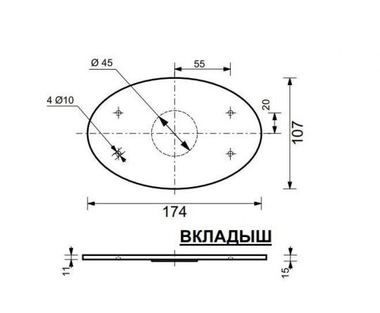 Вкладыш к раковине "Bali silk"ФР-0001578 схема 3