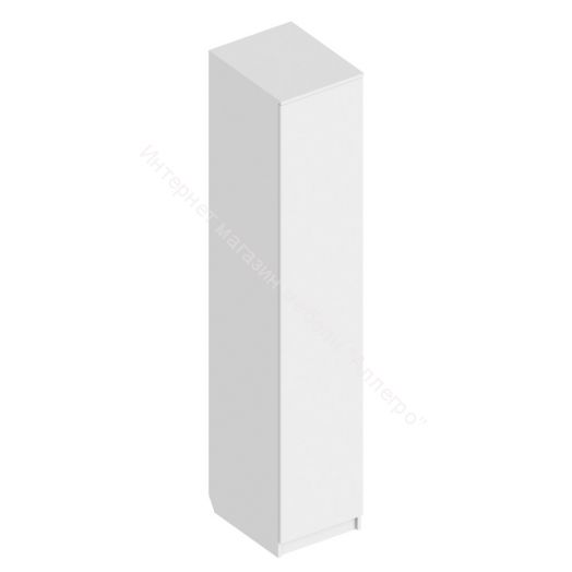 Пенал 1-ств. с полками "Бьянко" Белый лофт