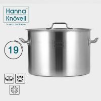 Кастрюля из нержавеющей стали Hanna Knovell, 19 л,d=32 см, h=22 см, толщина стенки 0,8 мм, металлическая крышка