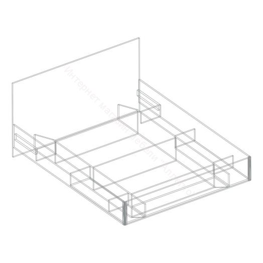 Кровать "Бьянко" | каркас 1400х2000 Белый лофт