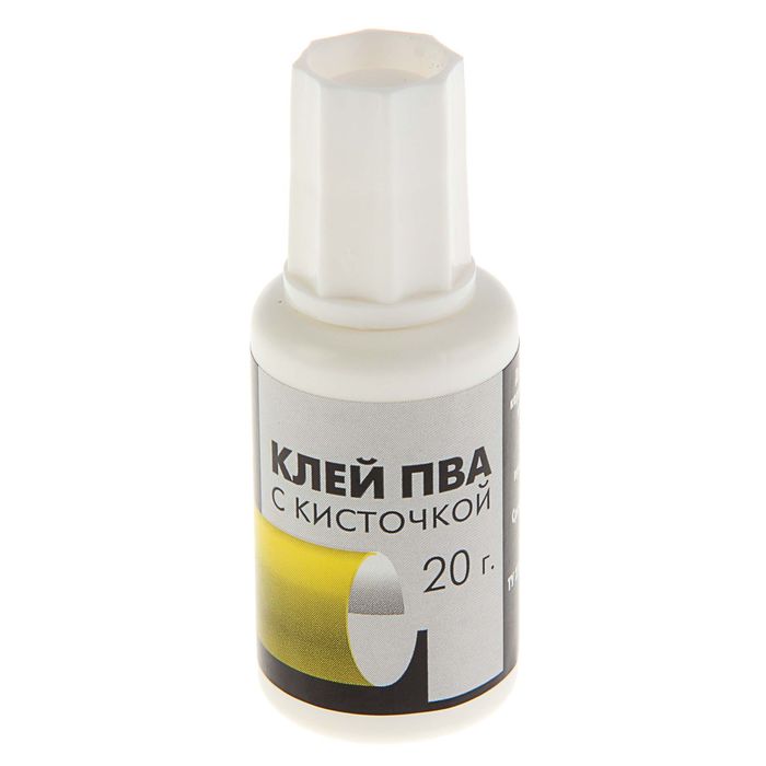 Клей ПВА Гамма «Эконом», с кисточкой, 20 г