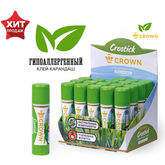 Клей-карандаш Crown Expert, 15г