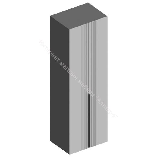 Шкаф 2-ств. с полками "Вита" Силк Маус/Тёмно серый