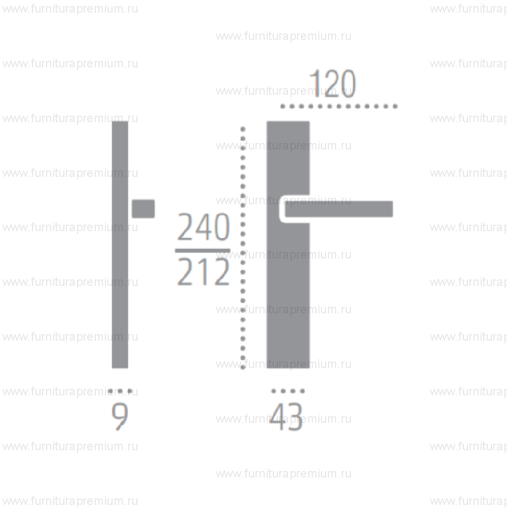 Ручка на планке Extreza Hi-Tech Viki 127 CYL PL13