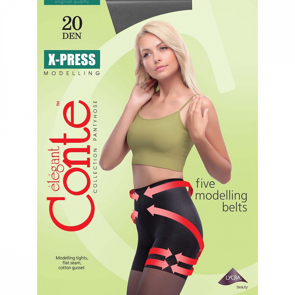 Колготки женские  X-Press 20 XL nero CONTE 8С-66СП