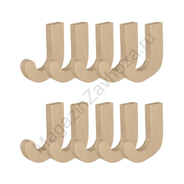 Крючок фанера Малый ЛАК