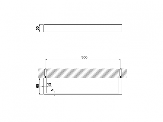 Держатель для полотенец Cisal Accessori Bagno QU090104/QU090105/QU090106 схема 2