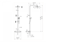 Душевая колонна Cisal Colonne Doccia C2C8404A схема 2