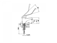 Смеситель для раковины Cisal Clinic EL000540/EL000510 схема 2