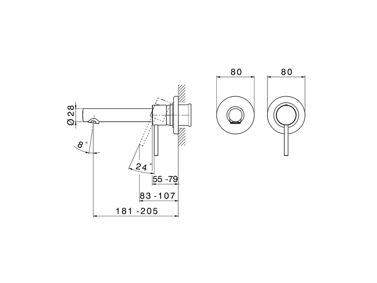 Смеситель для раковины Cisal Nuova City CV005510/CV005511/CV005512 схема 4