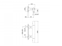 Смеситель для душа Cisal Vita VIT01010/VIS01010 схема 2