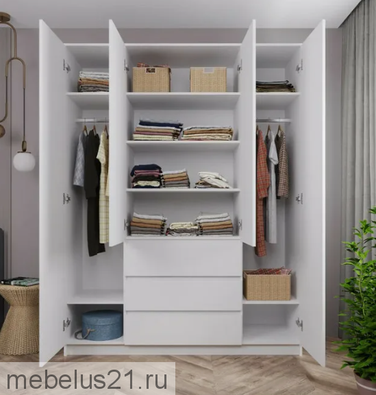 Шкаф Норд 1600 мм Белый