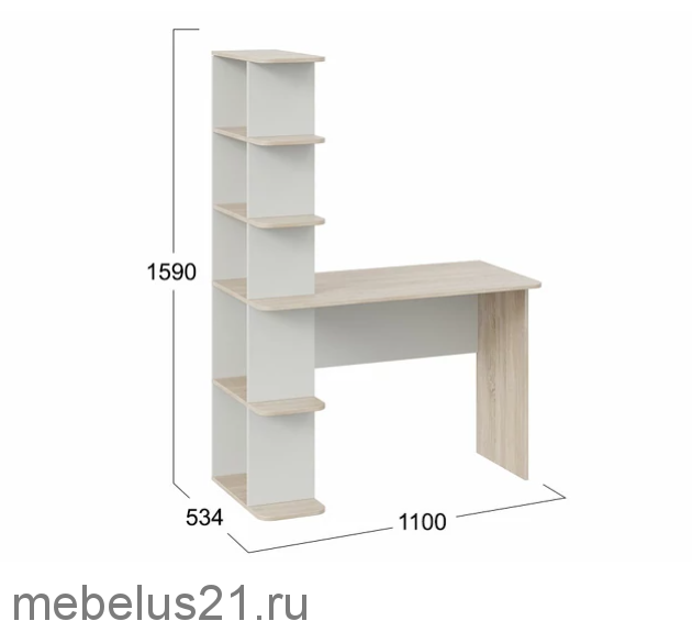 Стол письменный  тип 4 Дуб Сонома