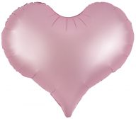 Шар (24''/61 см) Сердце, Люкс, Розовый, Матовый