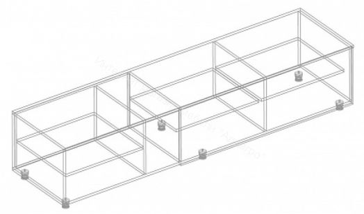 Тумба под ТВ 2000 "Сандра" Белый лофт