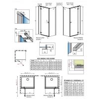 Угловое душевое ограждение Radaway Fuenta New KDJ 80х110 см схема 2