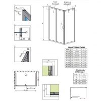 Стеклянное душевое ограждение Radaway Premium Plus DWJ+S 100х75 см схема 2