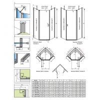 Стеклянный душевой уголок Radaway Nes PTJ пятиугольный 80х80 см схема 2