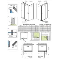 Душевое ограждение Radaway Nes 8 KDJ II с распашной дверью 80х90 см схема 2