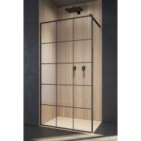 Душевой уголок типа Walk-in Radaway Modo New Black II Factory из стекла 8 мм 130 х 200 см схема 1