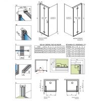 Душевой уголок Radaway Nes KDJ B со складной дверью 90х70 см схема 2